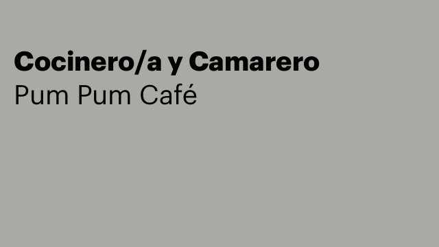 Cocinero/a y Camarero