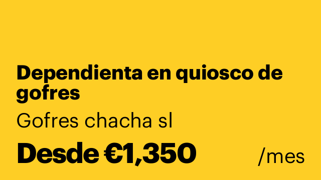 Dependienta en quiosco de gofres
