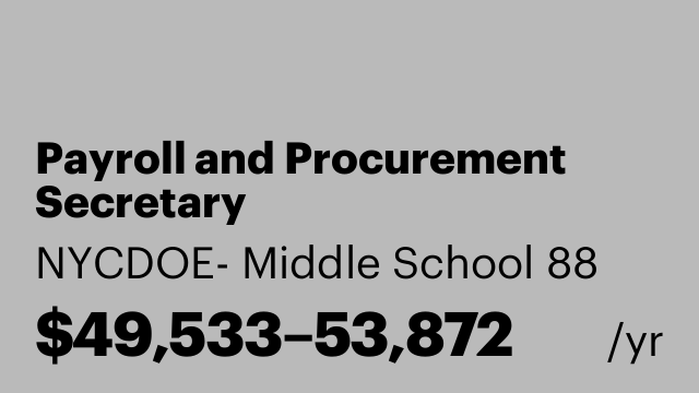 Payroll and Procurement Secretary