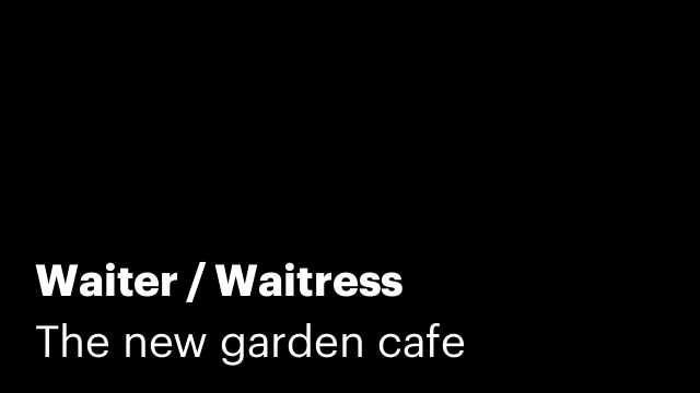 Waiter / Waitress