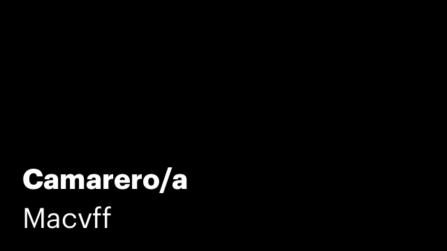 Camarero/a