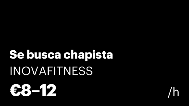 Se busca chapista