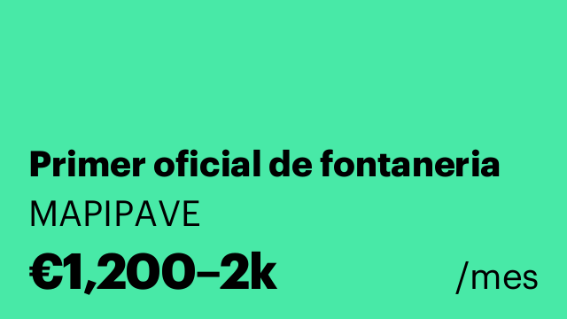 Primer oficial de fontaneria