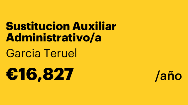 Sustitucion Auxiliar Administrativo/a