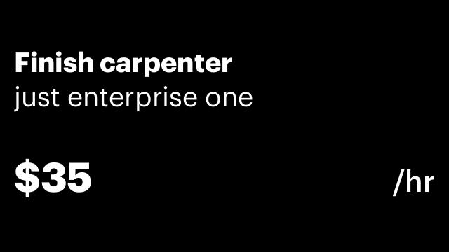 Finish carpenter
