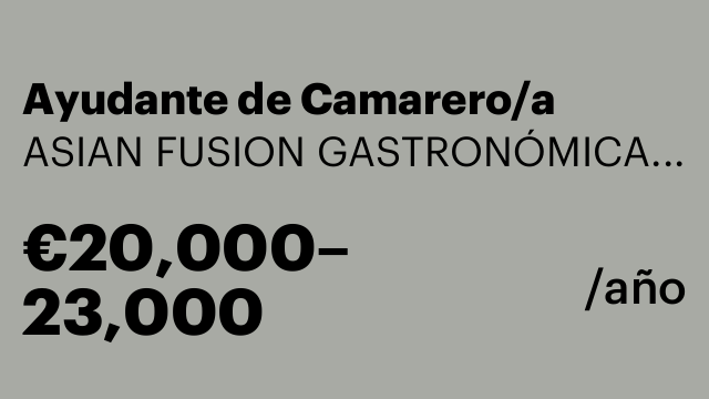 Ayudante de Camarero/a