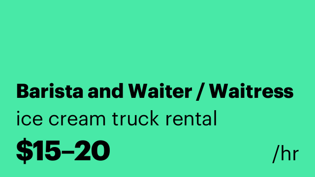Barista and Waiter / Waitress