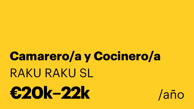 Camarero/a y Cocinero/a