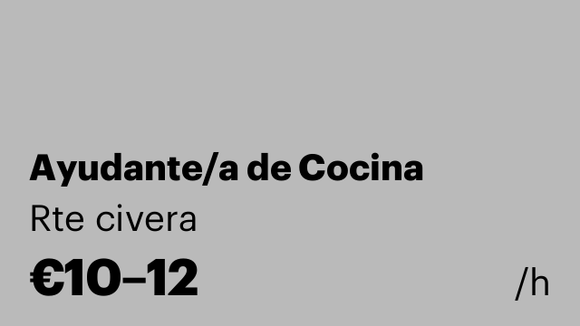 Ayudante/a de Cocina