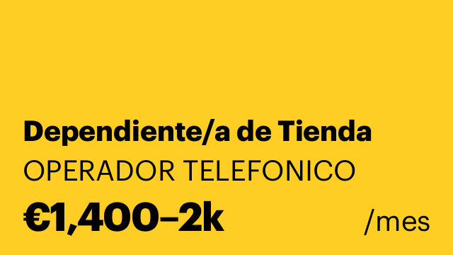 Dependiente/a de Tienda