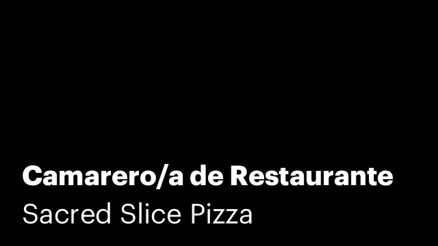 Camarero/a de Restaurante