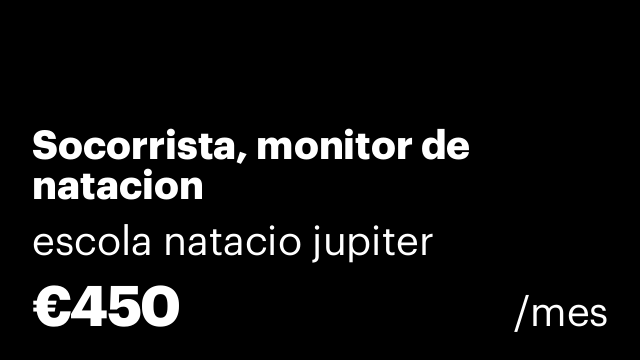 Socorrista, monitor de natacion