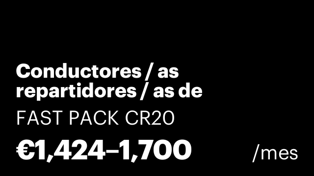 Conductores / as repartidores / as de paquetería en Madrid