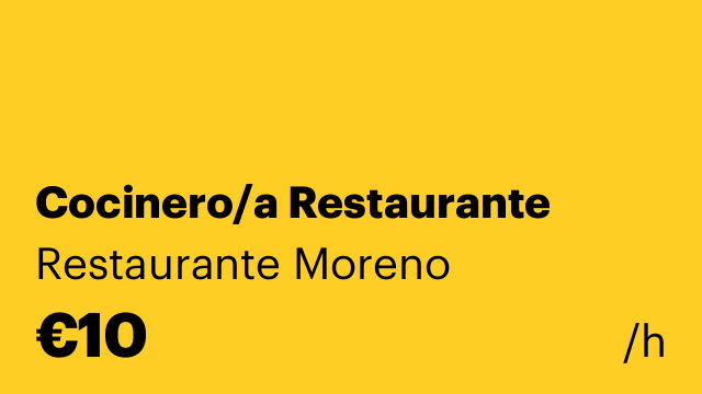 Cocinero/a Restaurante