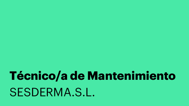 Técnico/a de Mantenimiento