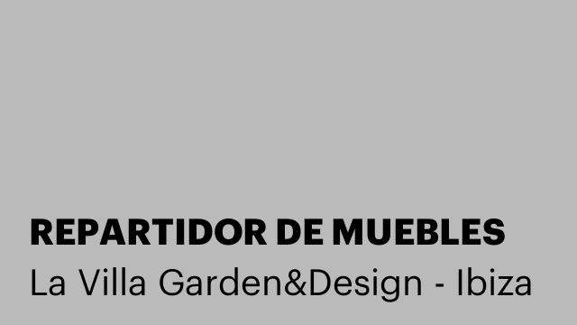 REPARTIDOR DE MUEBLES