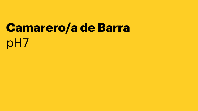Camarero/a de Barra