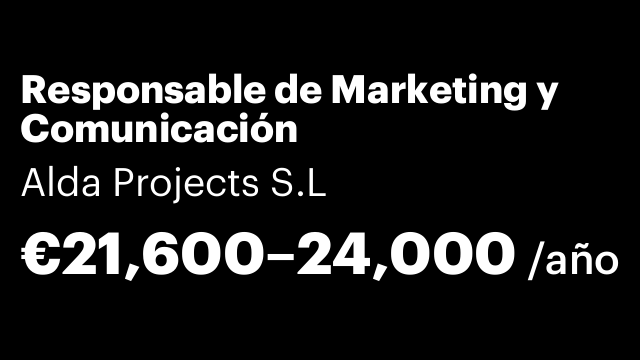 Responsable de Marketing y Comunicación