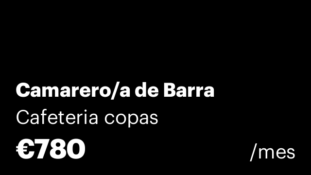 Camarero/a de Barra