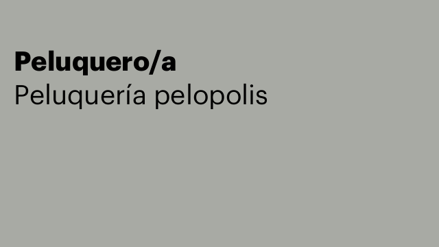 Peluquero/a