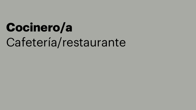 Cocinero/a