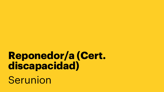 Reponedor/a (Cert. discapacidad)