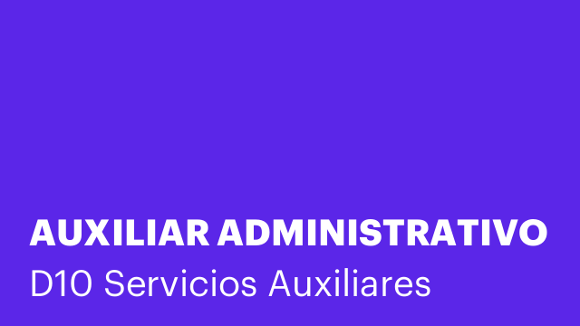 AUXILIAR ADMINISTRATIVO
