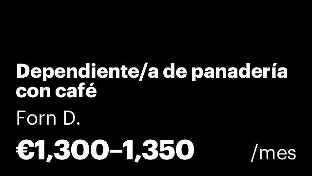 Dependiente/a de panadería con café