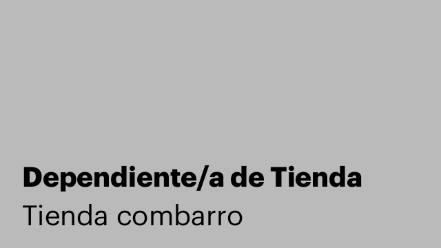 Dependiente/a de Tienda