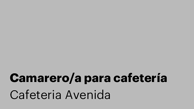 Camarero/a para cafetería