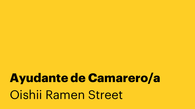 Ayudante de Camarero/a