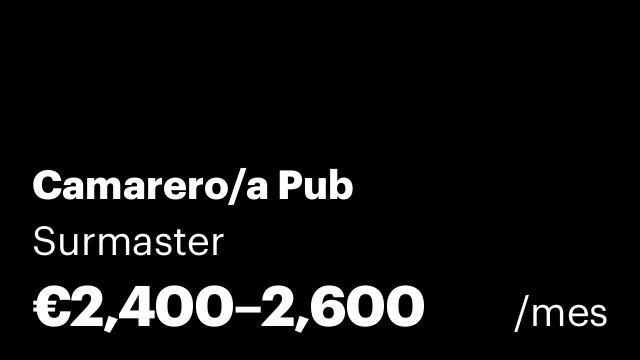 Camarero/a Pub