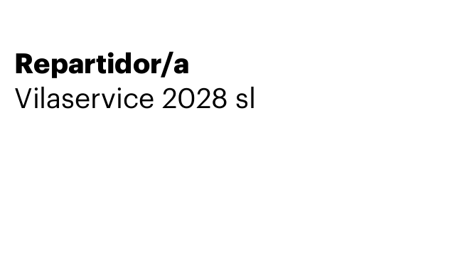 Repartidor/a