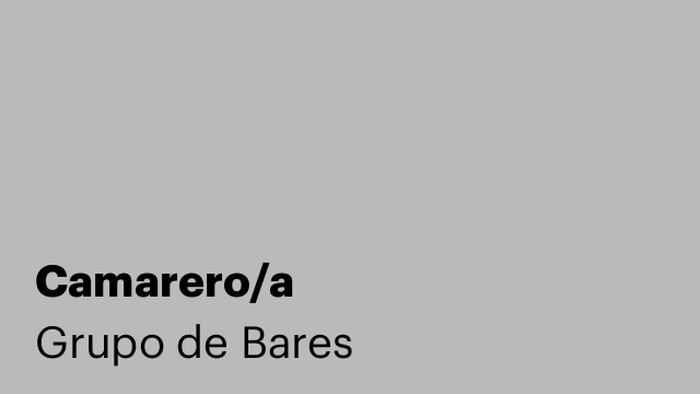 Camarero/a
