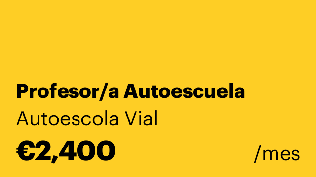 Profesor/a Autoescuela