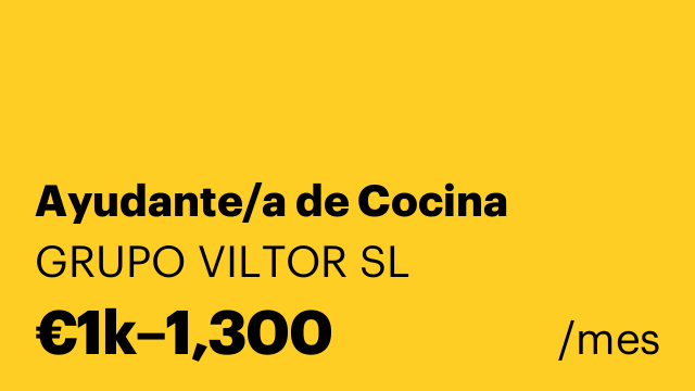 Ayudante/a de Cocina