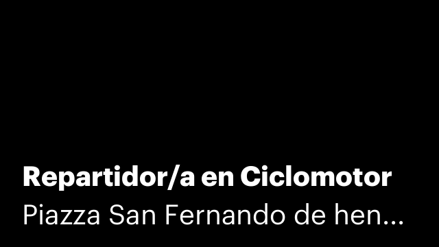 Repartidor/a en Ciclomotor