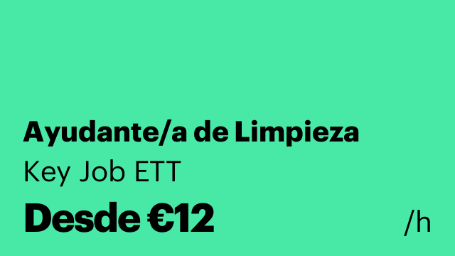 Ayudante/a de Limpieza
