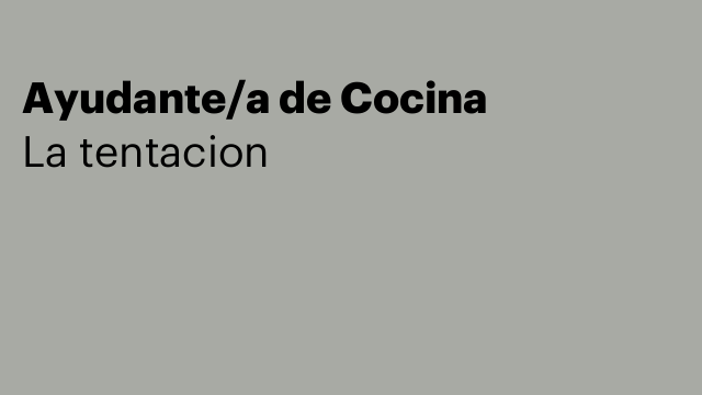 Ayudante/a de Cocina