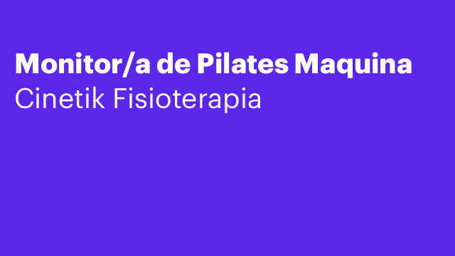 Monitor/a de Pilates Maquina