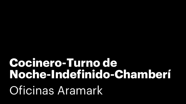 Cocinero-Turno de Noche-Indefinido-Chamberí