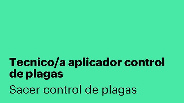 Tecnico/a aplicador control de plagas