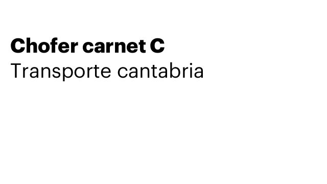 Chofer carnet C