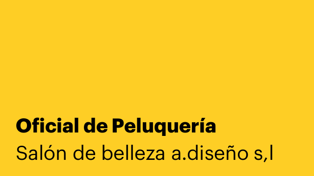 Oficial de Peluquería