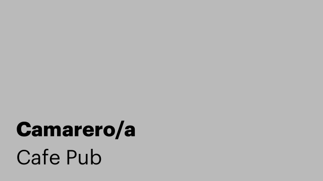 Camarero/a