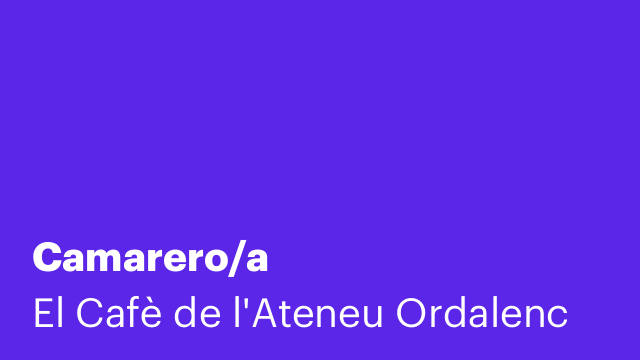 Camarero/a