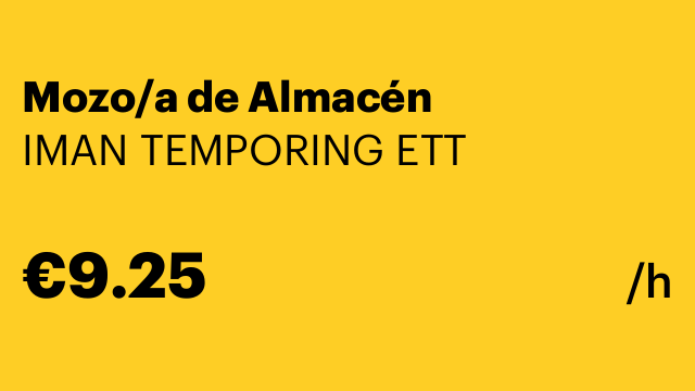 Mozo/a de Almacén