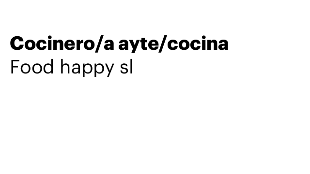 Cocinero/a ayte/cocina