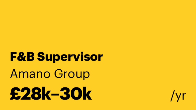 F&B Supervisor