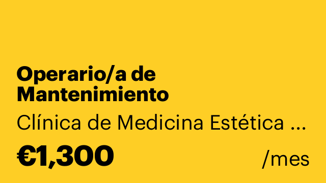 Operario/a de Mantenimiento